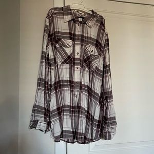**Brand New** Urban Outfitters BDG Maroon & Green Plaid Shirt